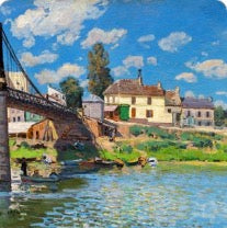 River and bridge painting